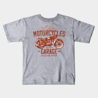 Classic Motorcycles Garage: Expert Builds and Repairs for Timeless Rides Kids T-Shirt